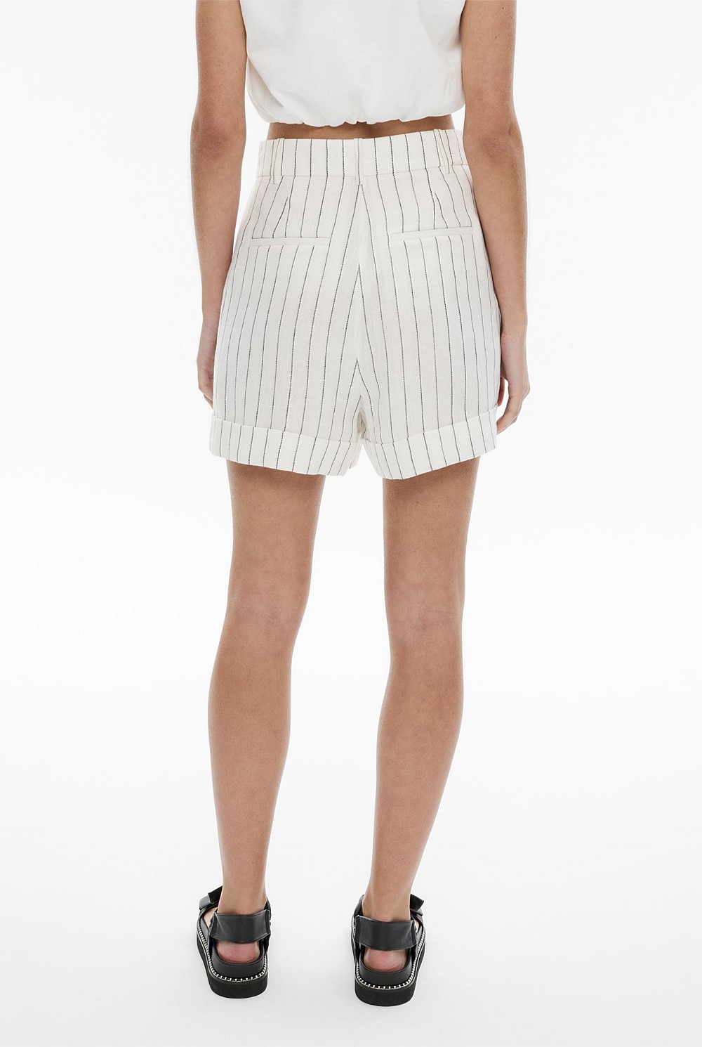 Linen Stripe Short