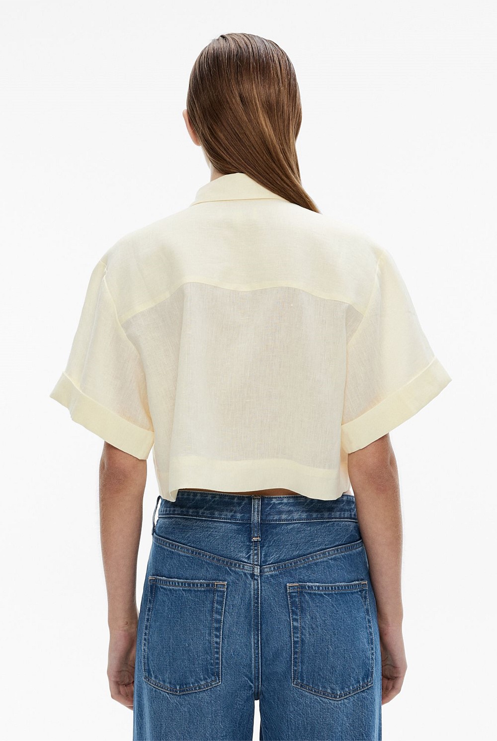 Linen Crop Shirt