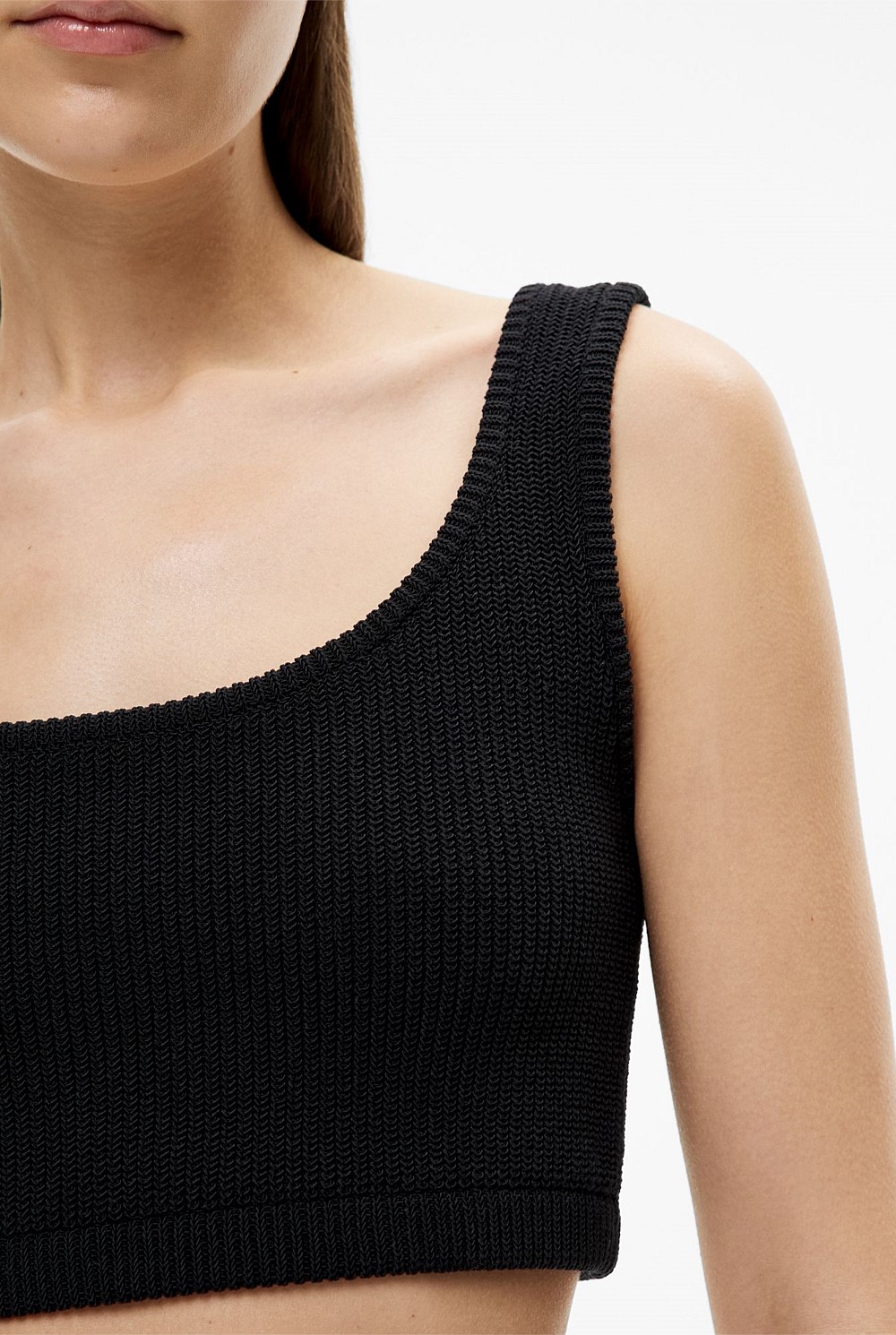 Cropped Rib Knit Top