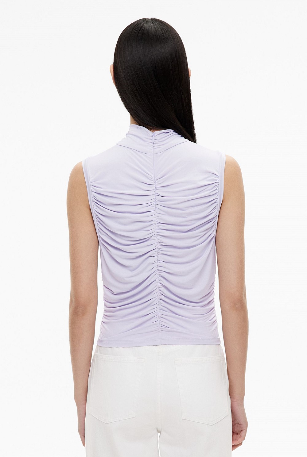 High Neck Gather Top