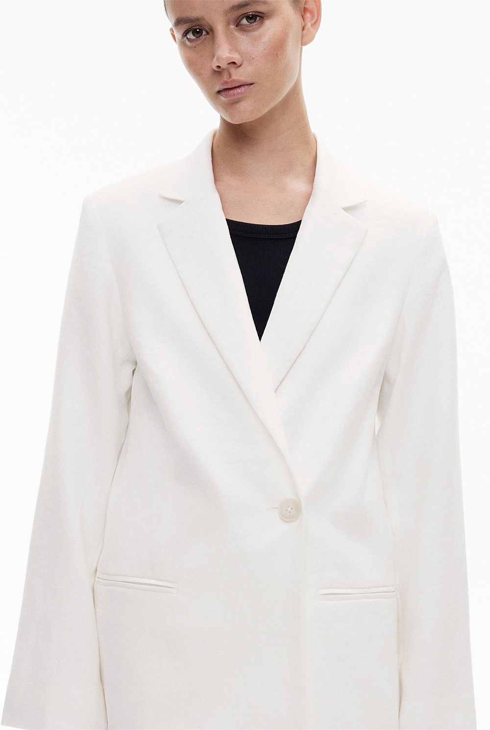 OCRF Cropped White Shirt