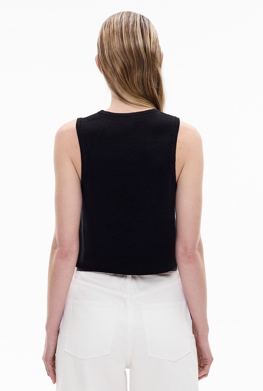 Linen Crew Knit Tank