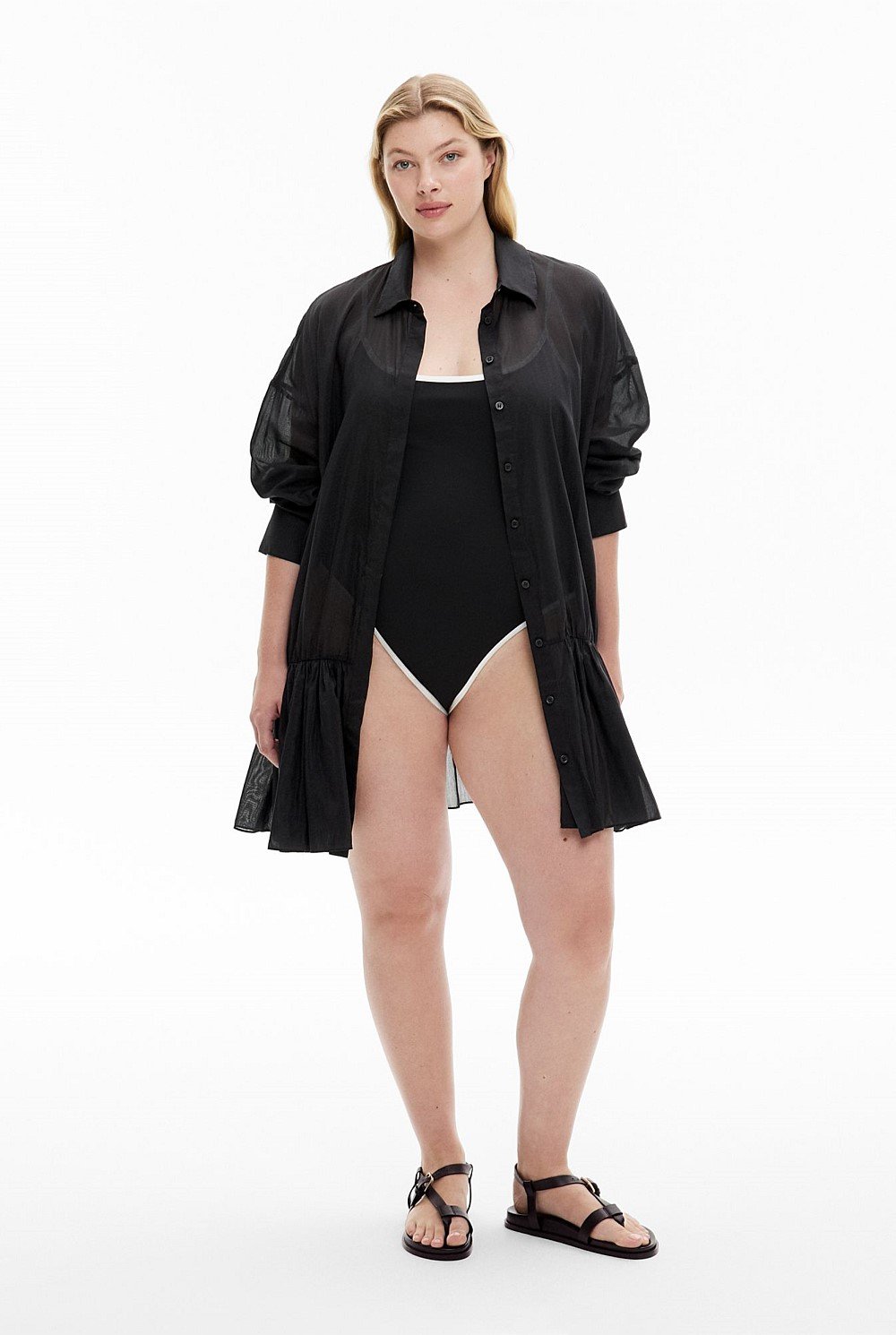 Over Swim Shirt Dress