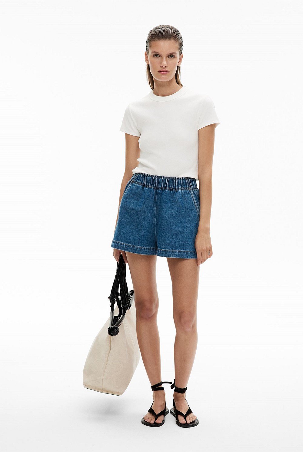 Denim Pull On Short