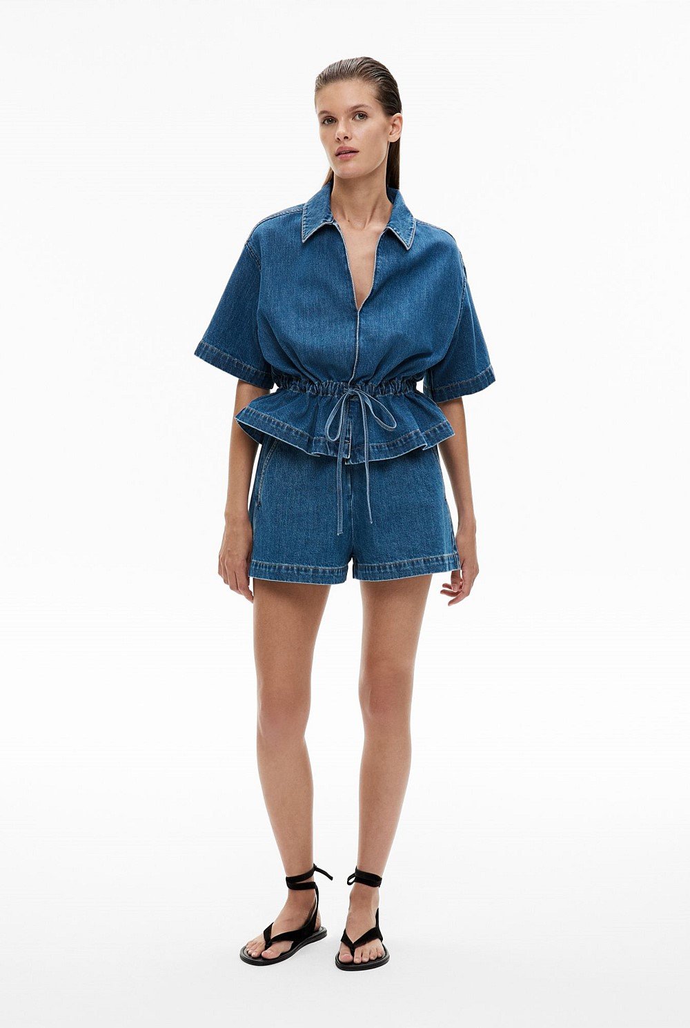 Bow Denim Shirt