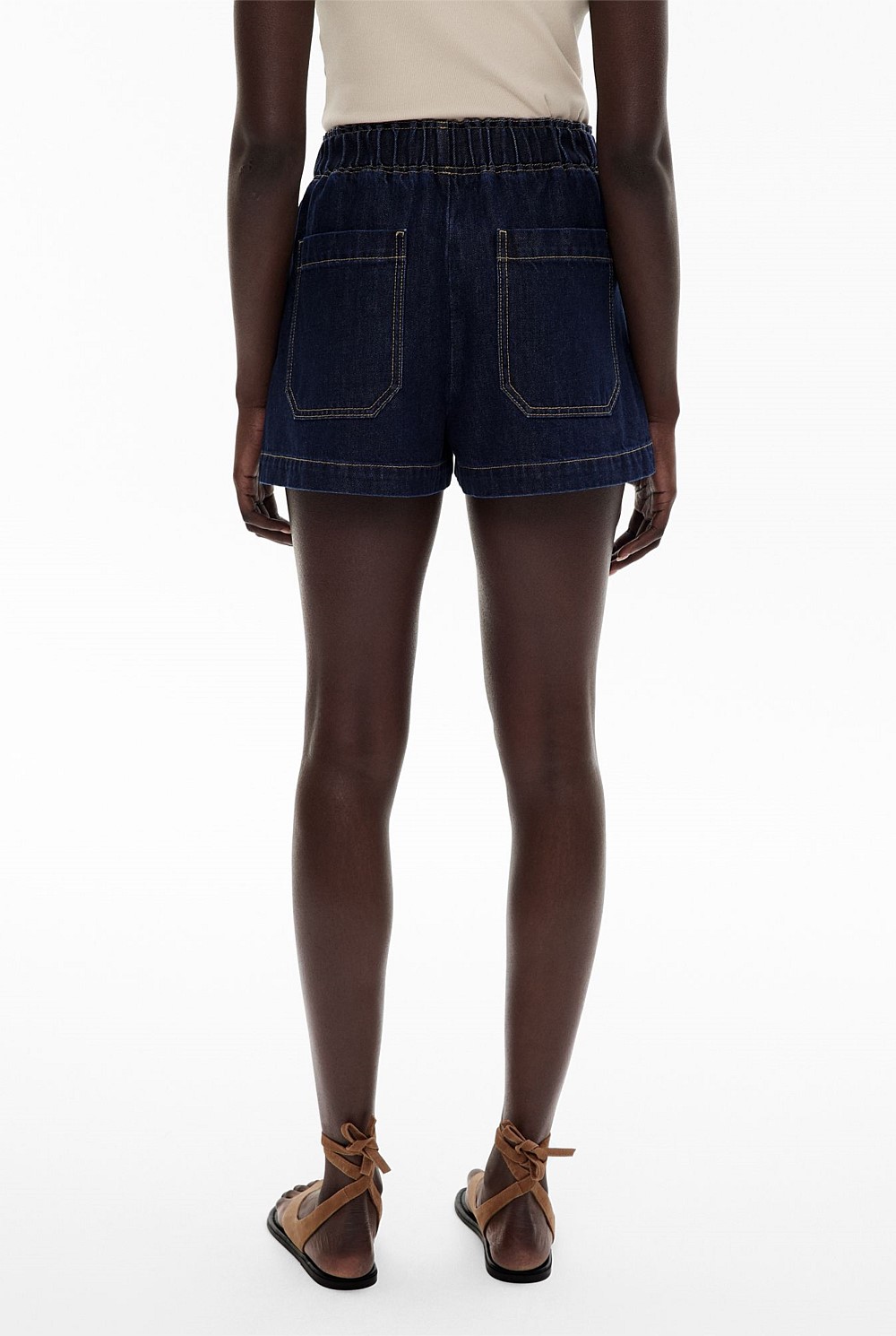 Denim Pull On Short