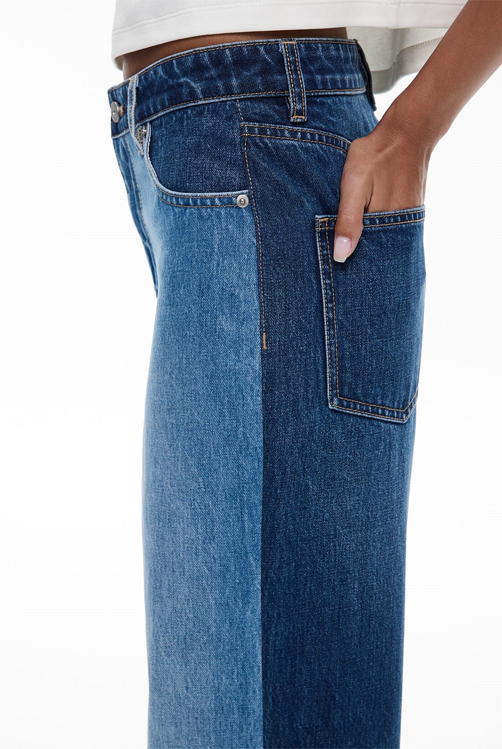 Two Tone Denim Jean