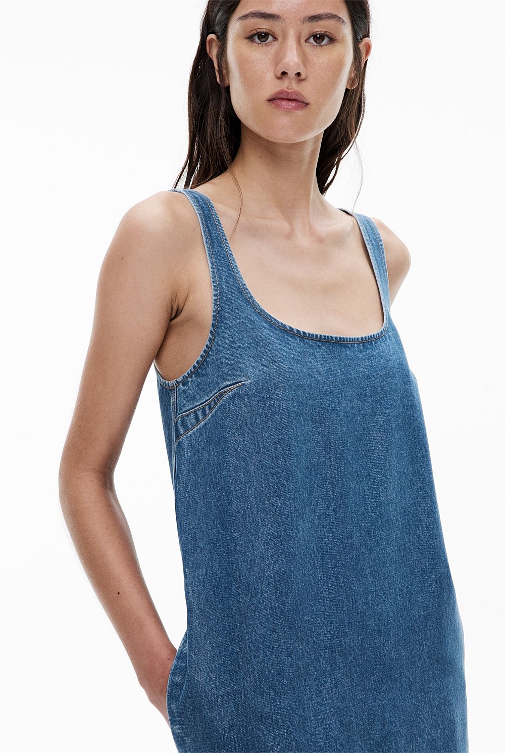 A Line Denim Dress