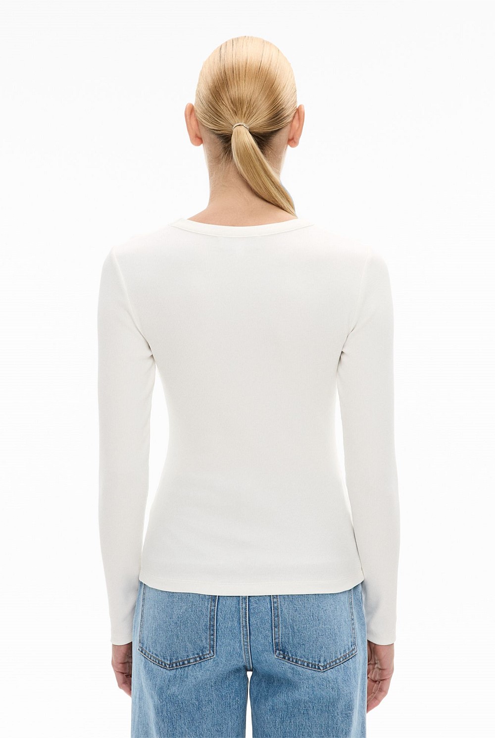 Crew Rib Long Sleeve Top