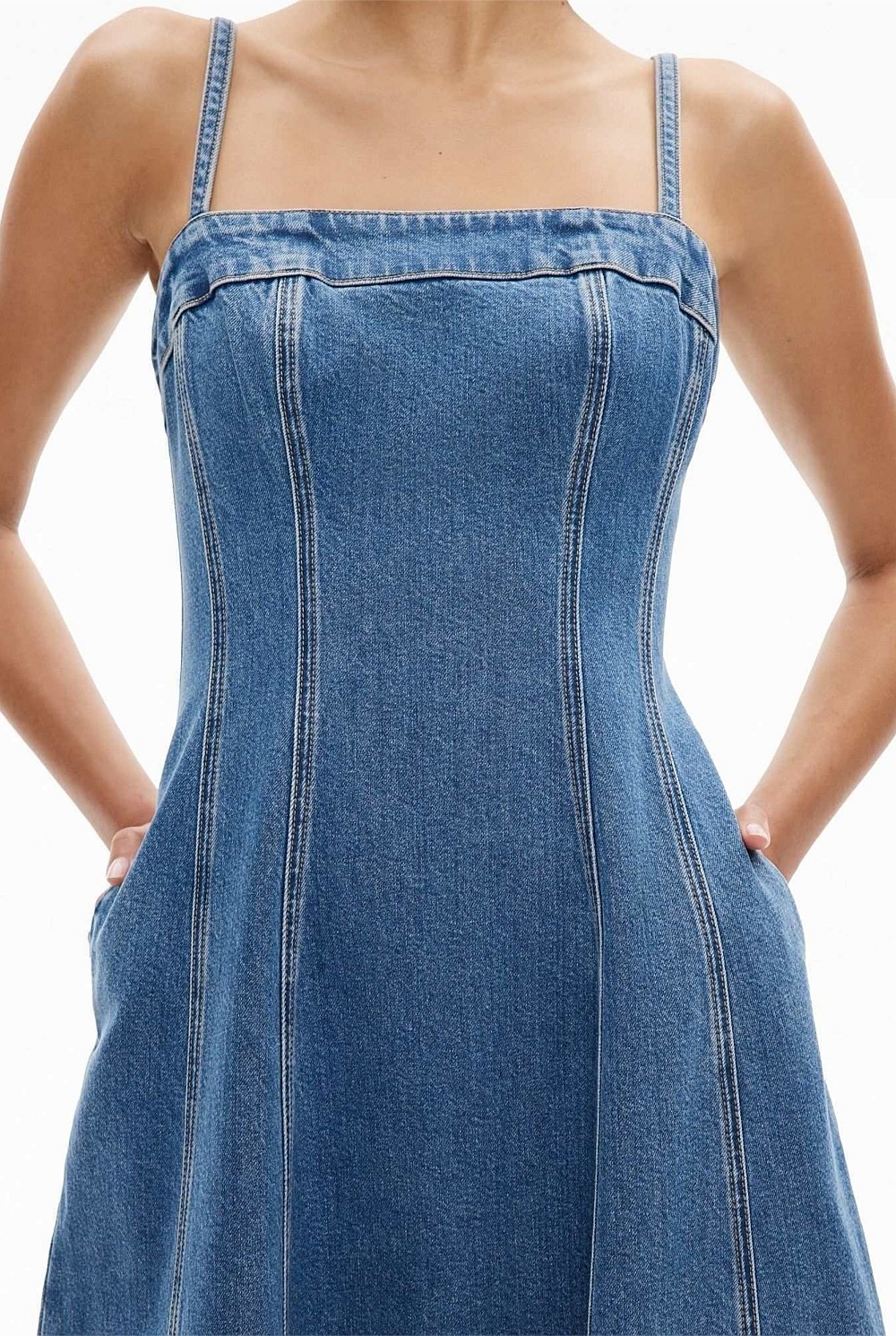 Denim Waisted Dress