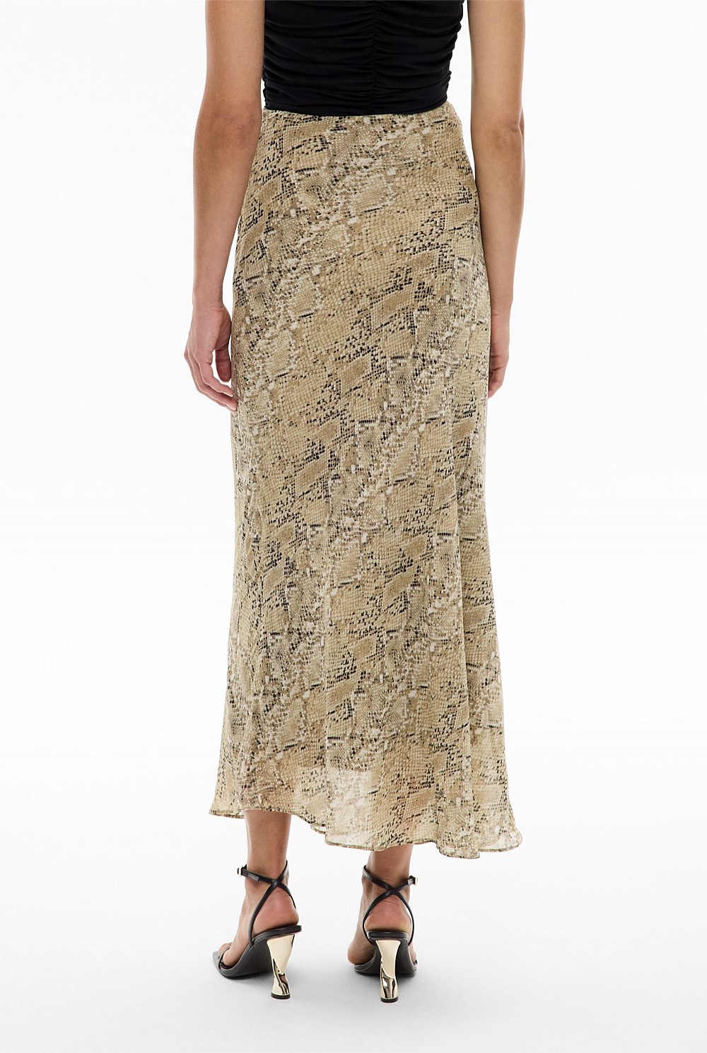 Snake Print Maxi Skirt