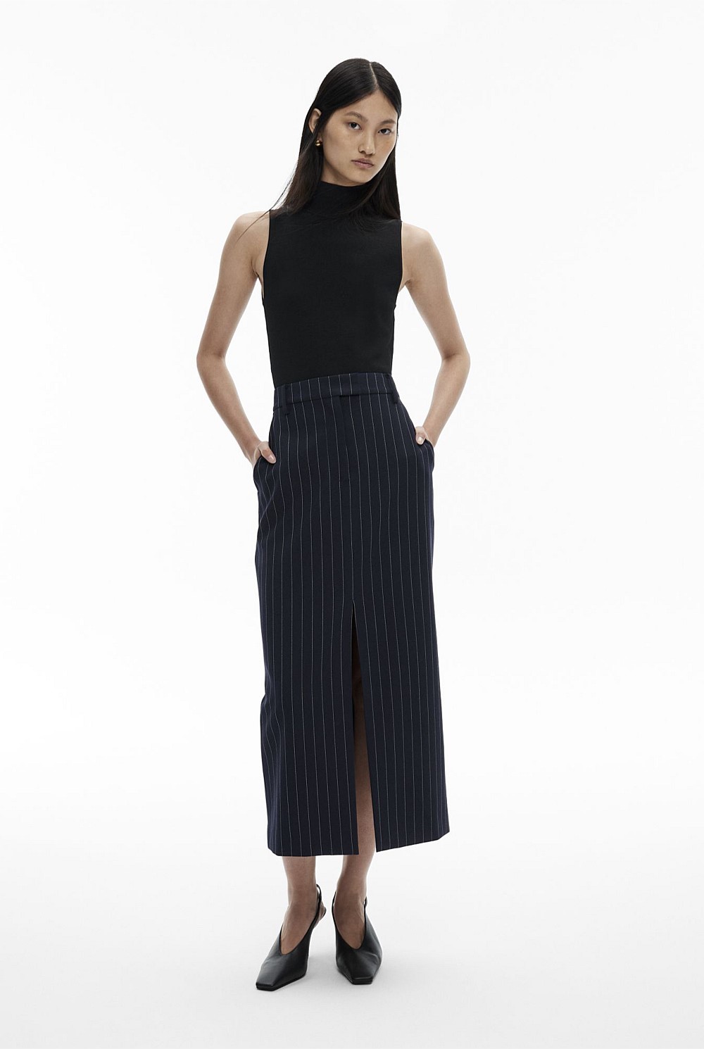 Tailored Midi Skirt