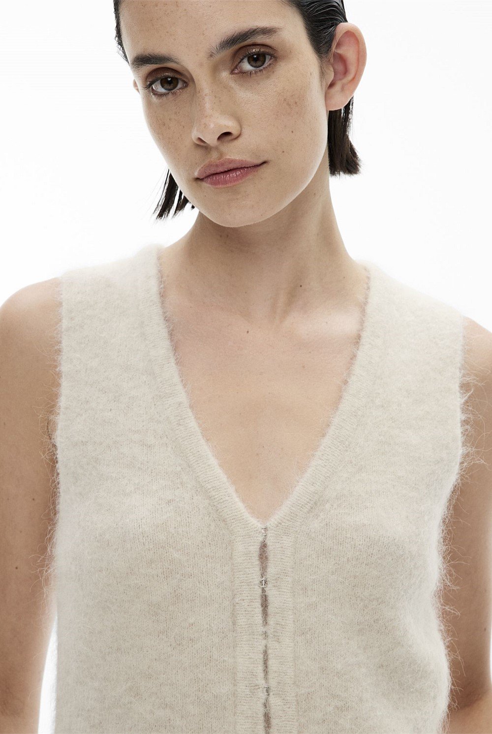 Fluffy Knit Vest