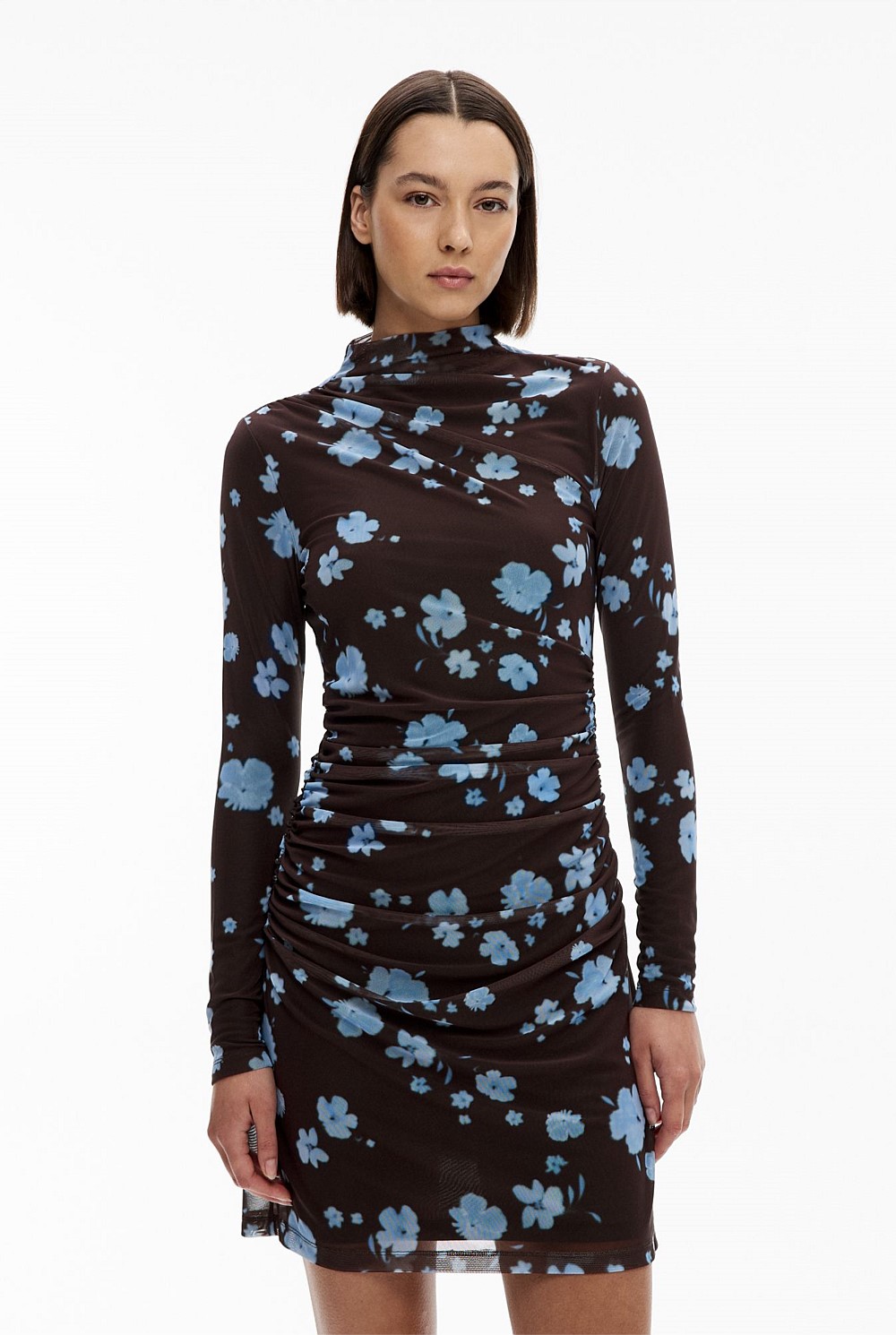 Mesh Drape Longsleeve Top