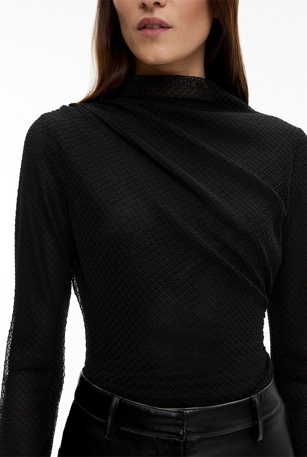 Openwork Jersey Top