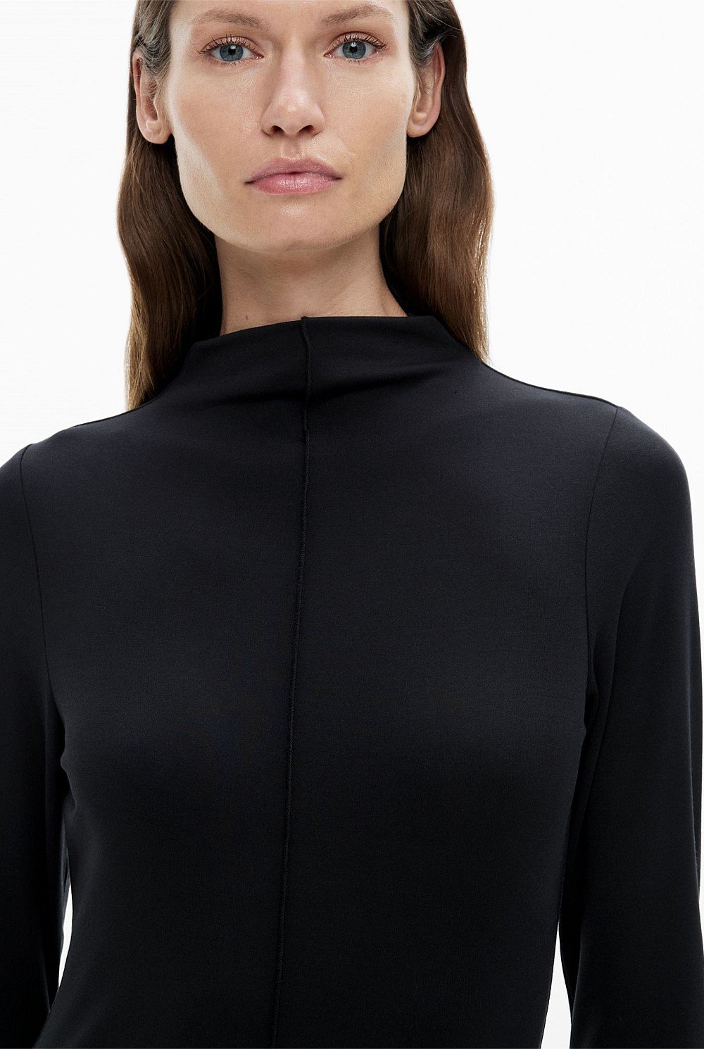 Hi Neck Jersey Top