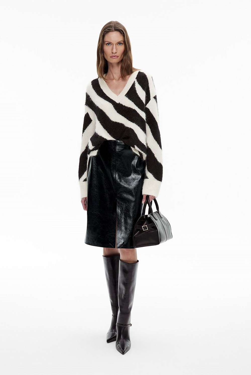 Fluffy V Neck Knit
