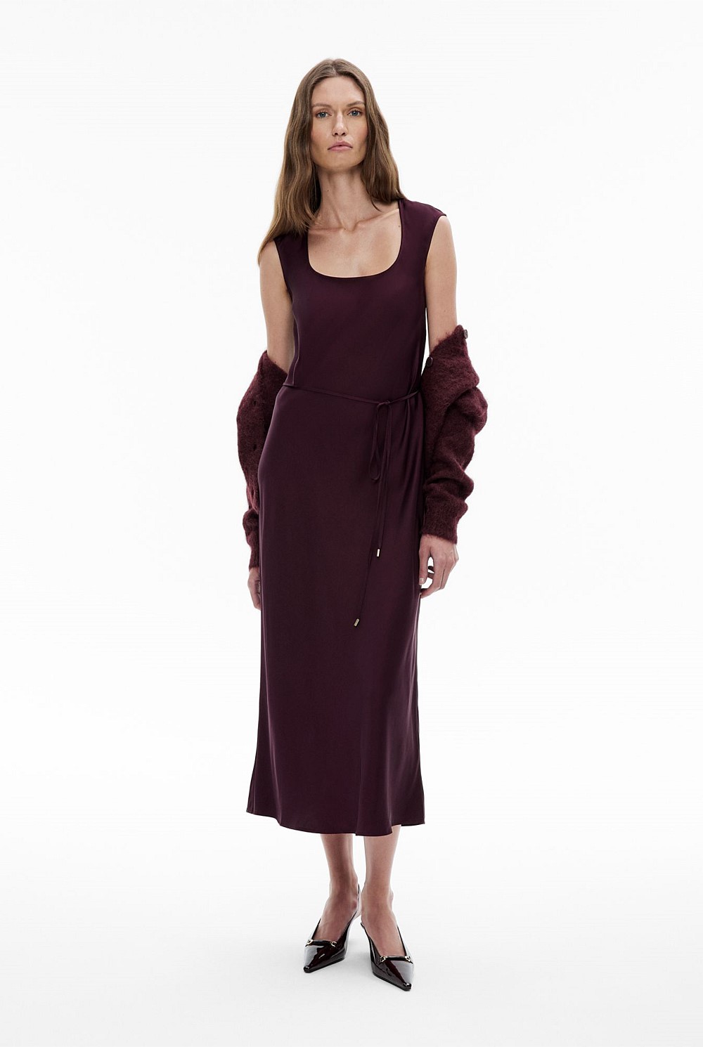 Scoop Neck Bias Dress
