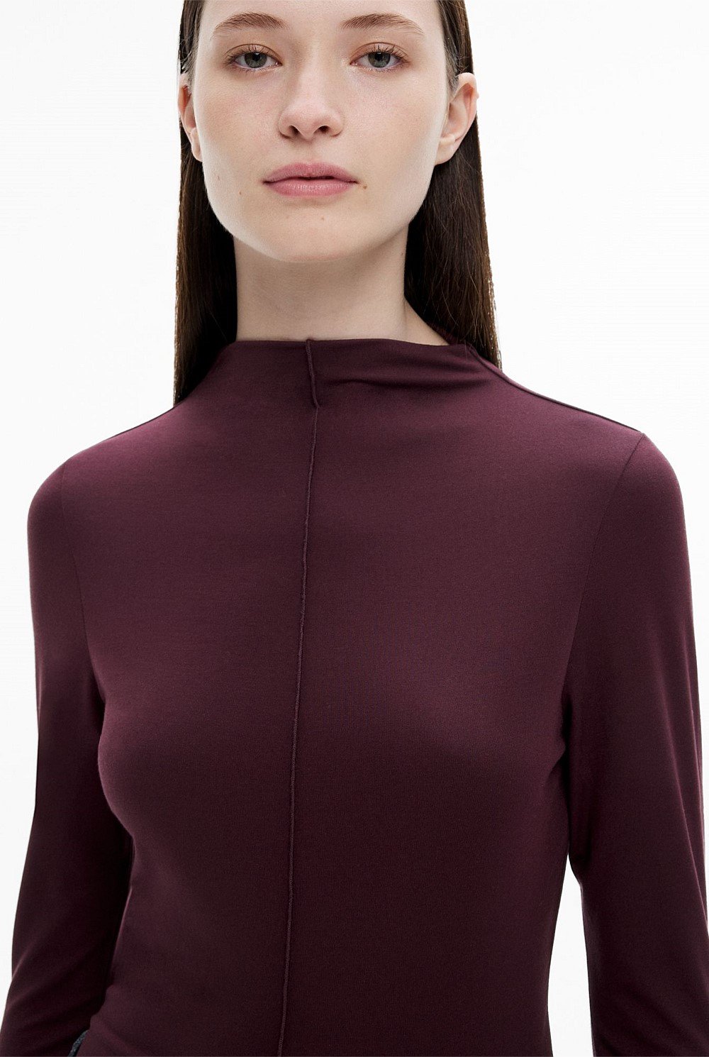 Hi Neck Jersey Top
