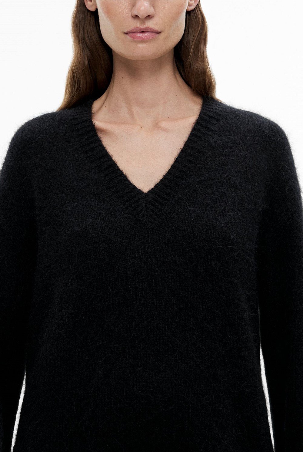 Fluffy V Neck Knit