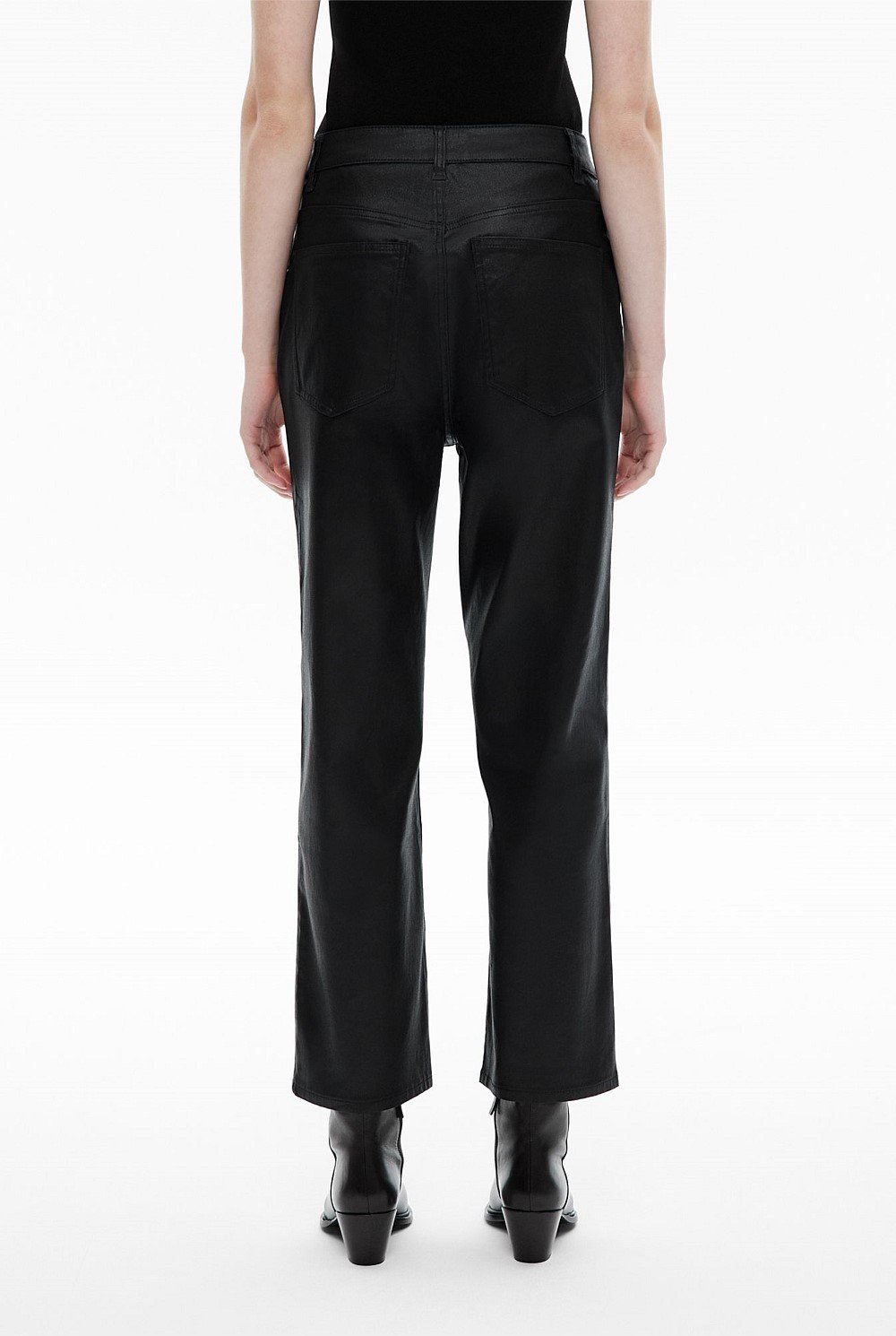 Crop Straight Coated Jean