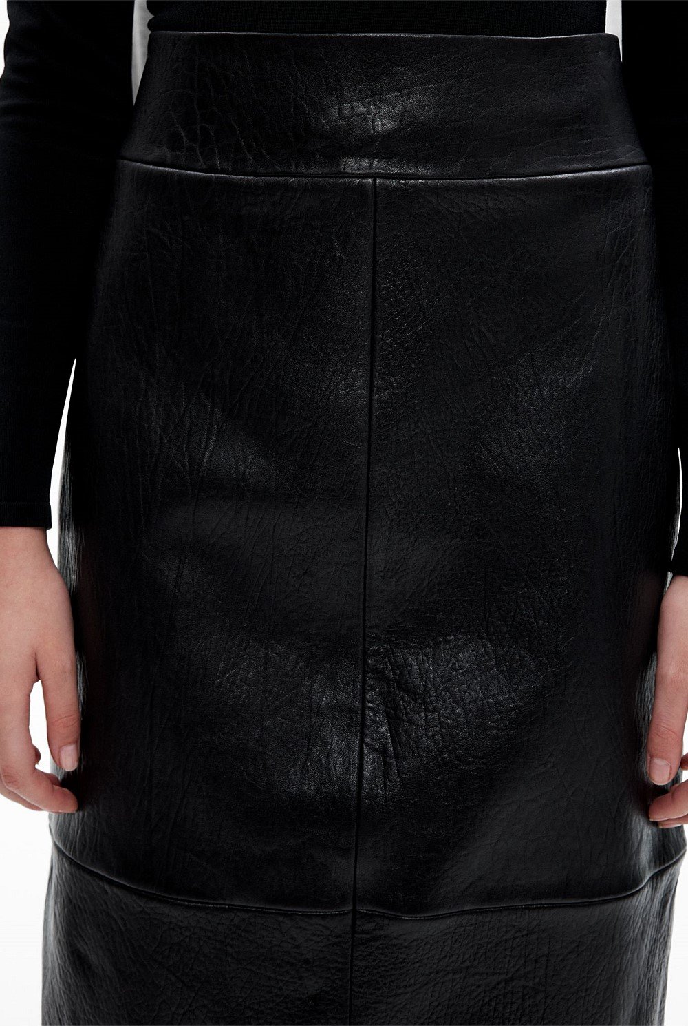 Leather Midi Skirt