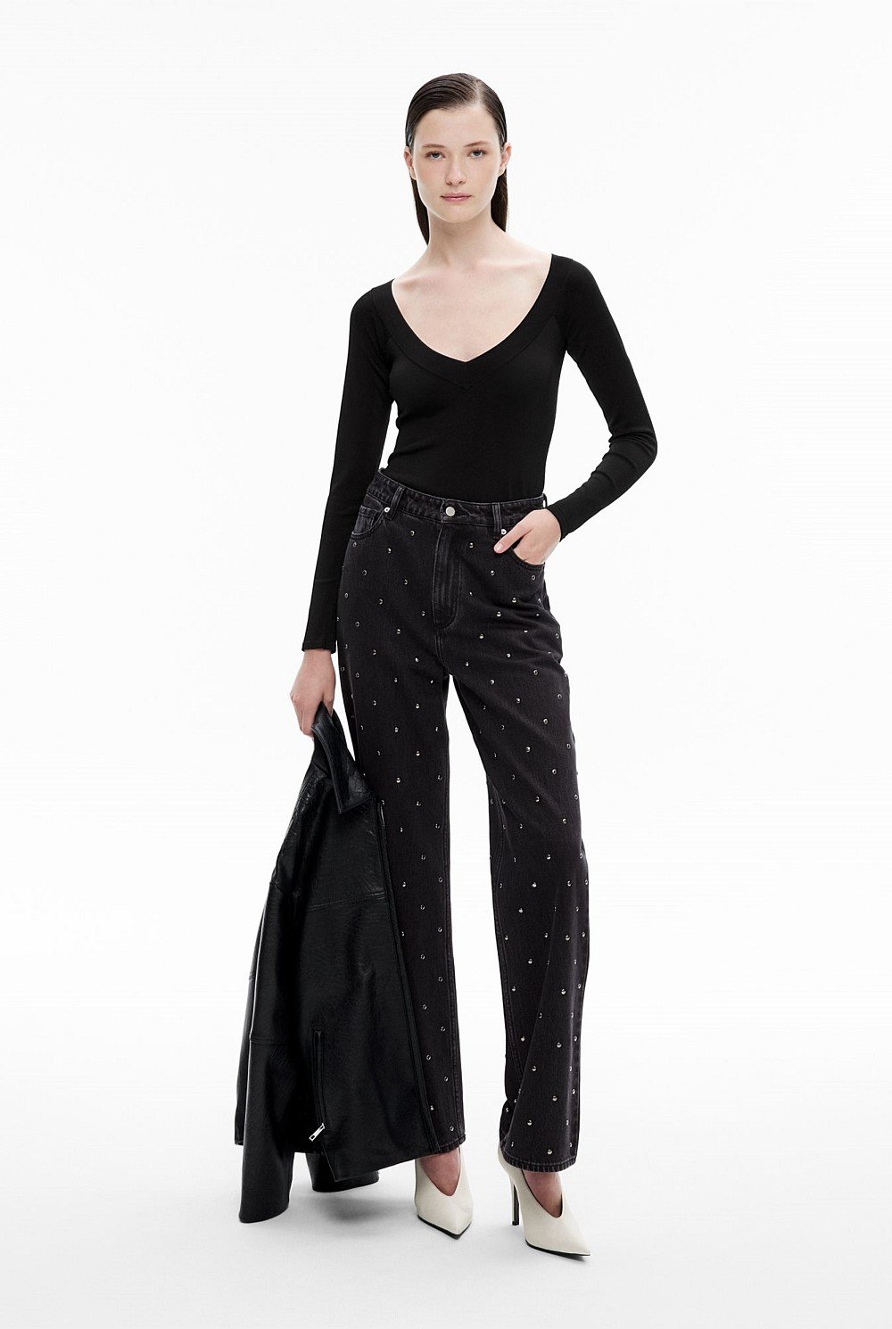 Wide Open Neck Knit