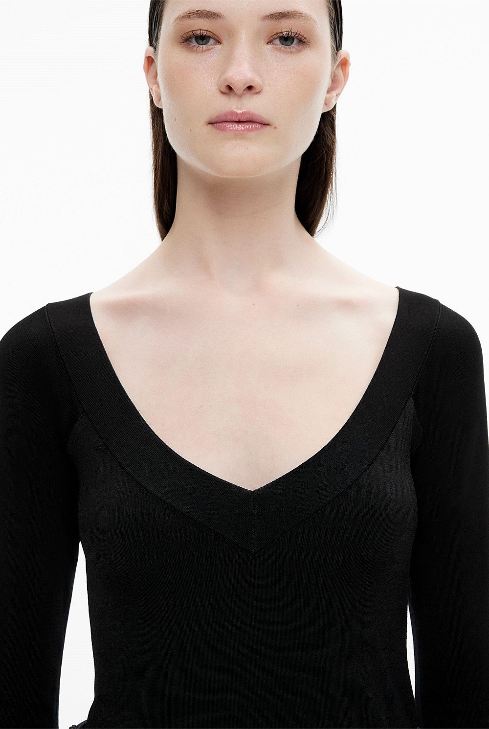 Wide Open Neck Knit