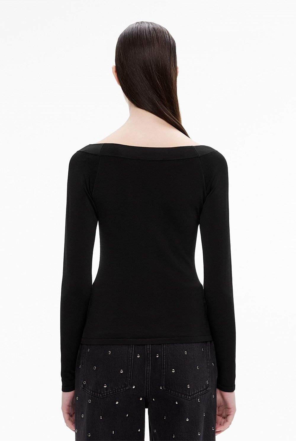 Wide Open Neck Knit
