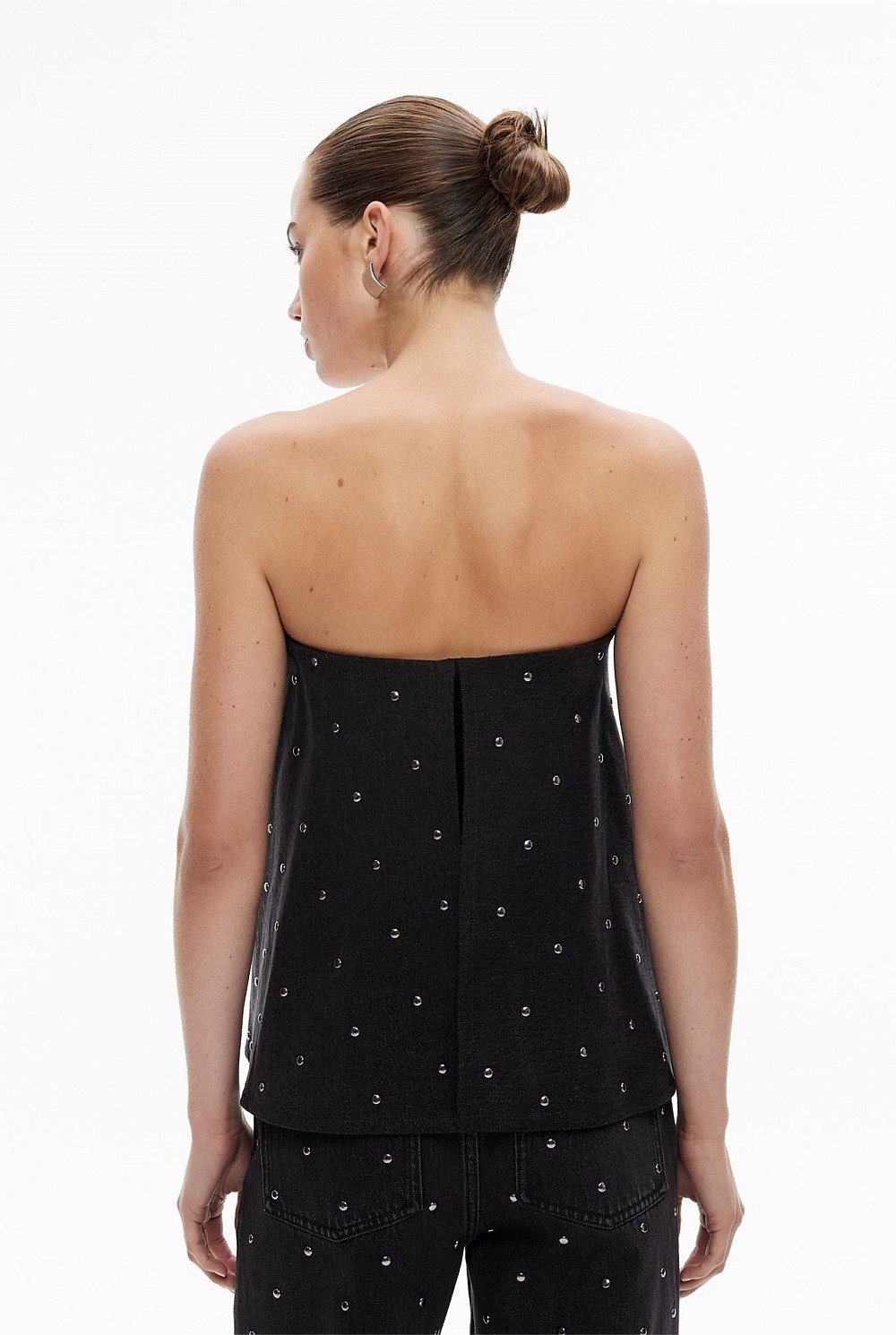 Studded Denim Top