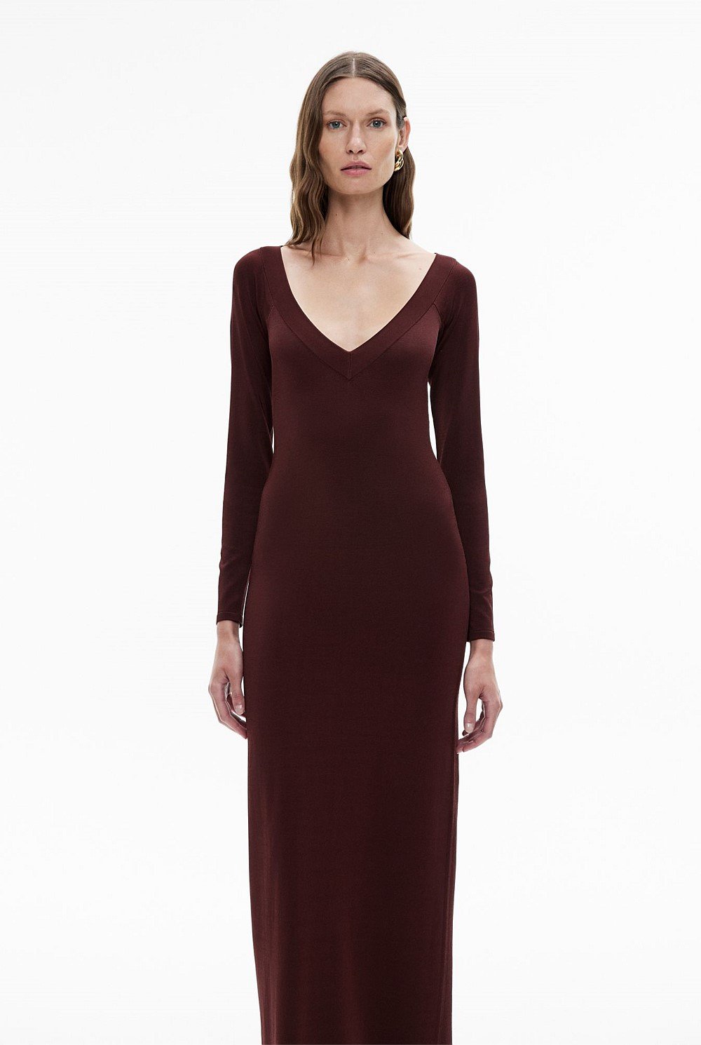 Wide Neck Knit Dress