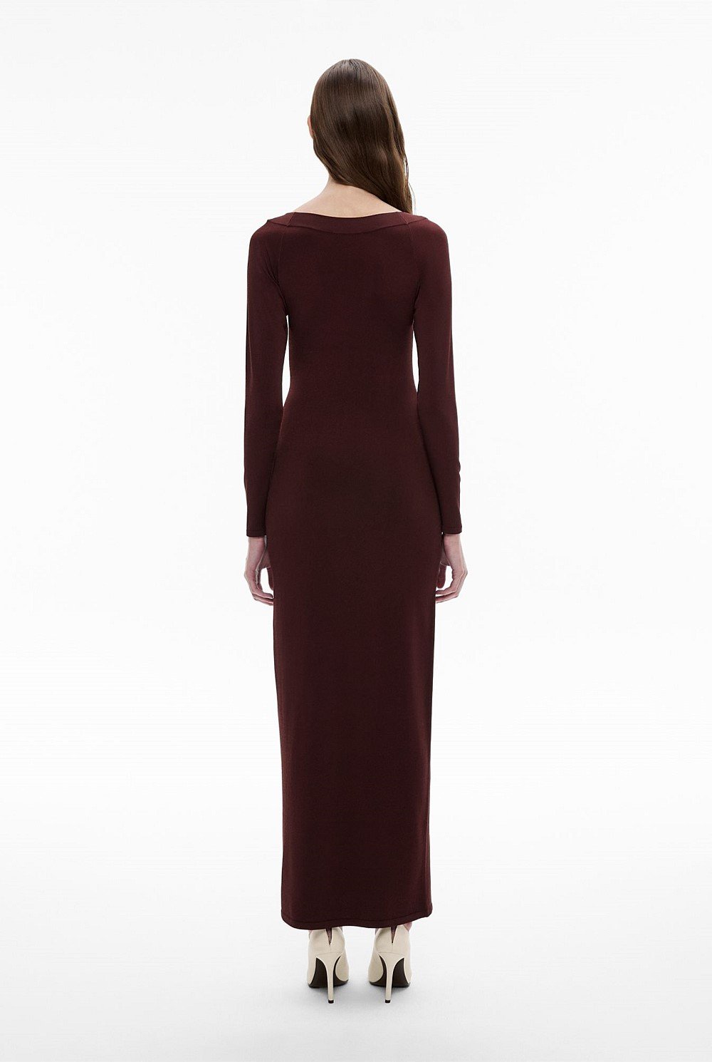 Wide Neck Knit Dress