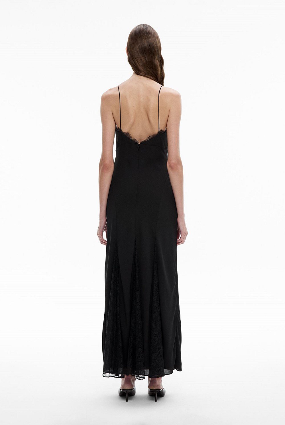 Lace Godet Maxi Dress