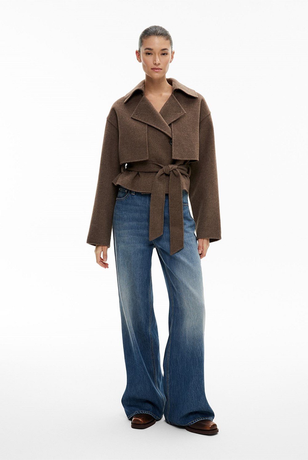 Wool Blend Trench Coat