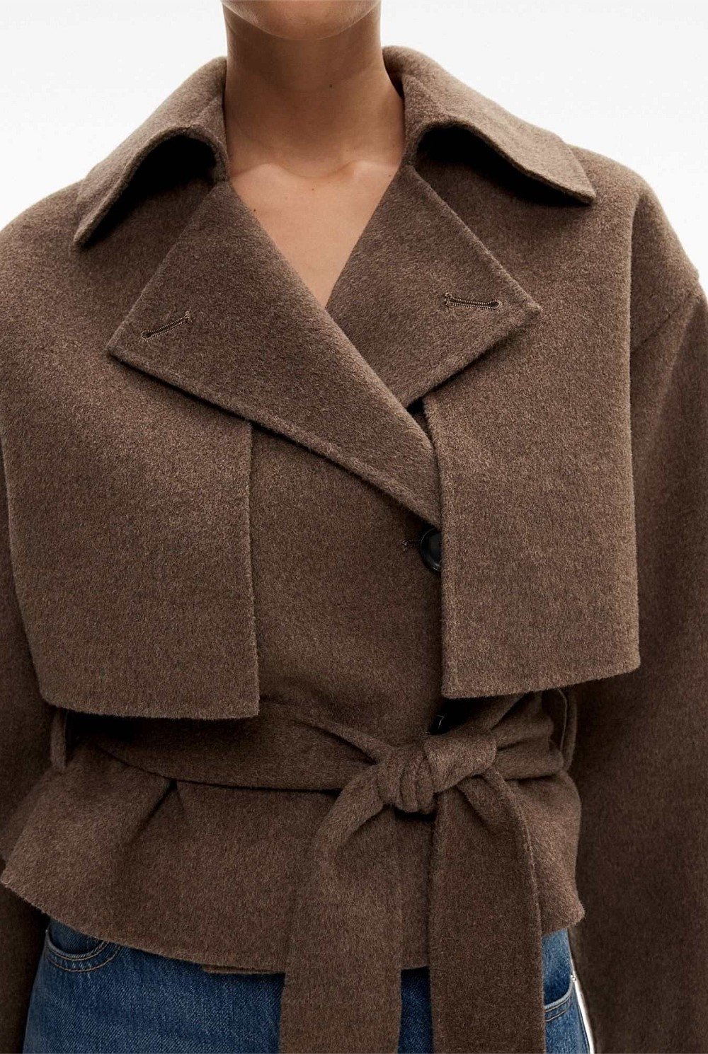Wool Blend Trench Coat