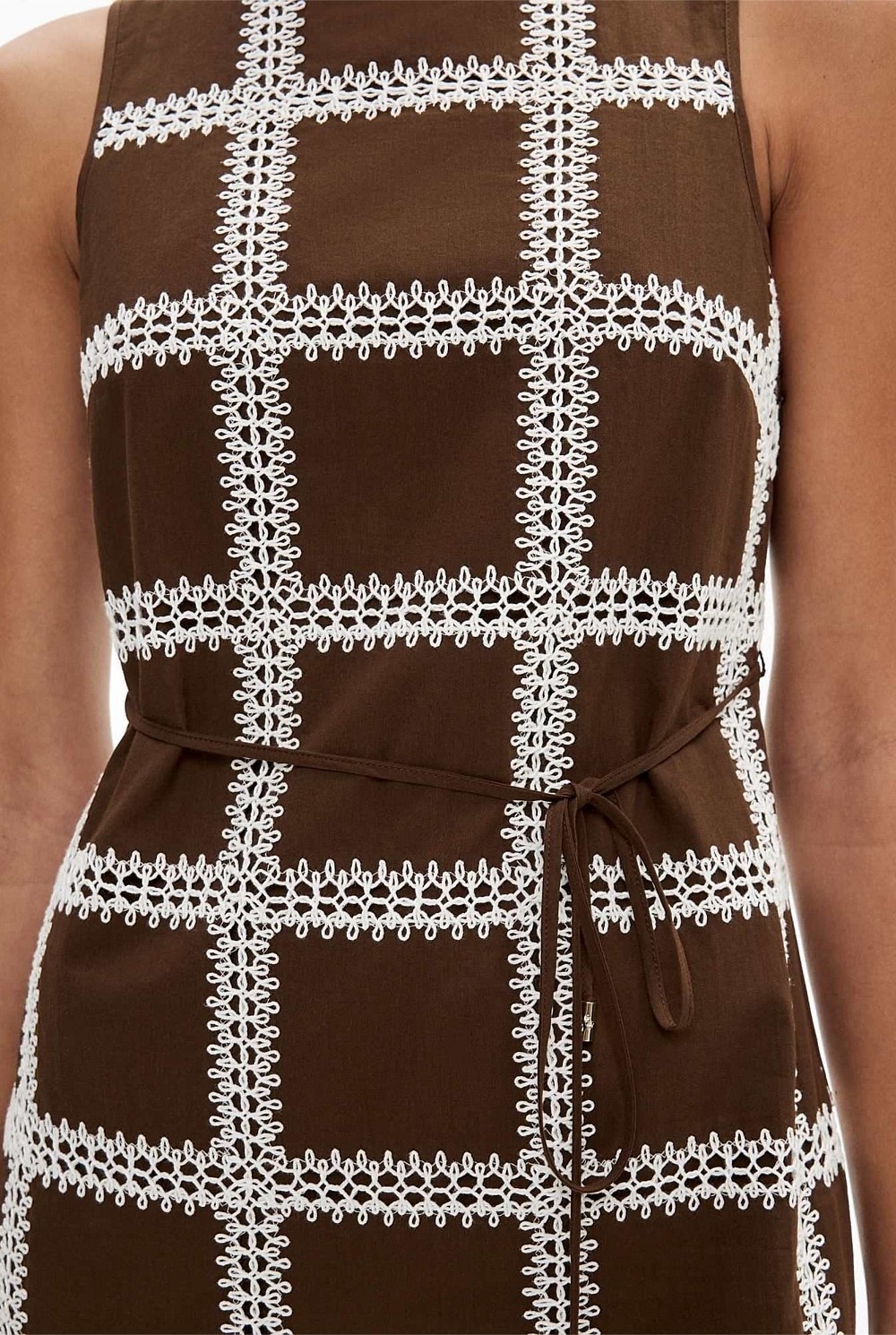 Embroidered Mini Dress