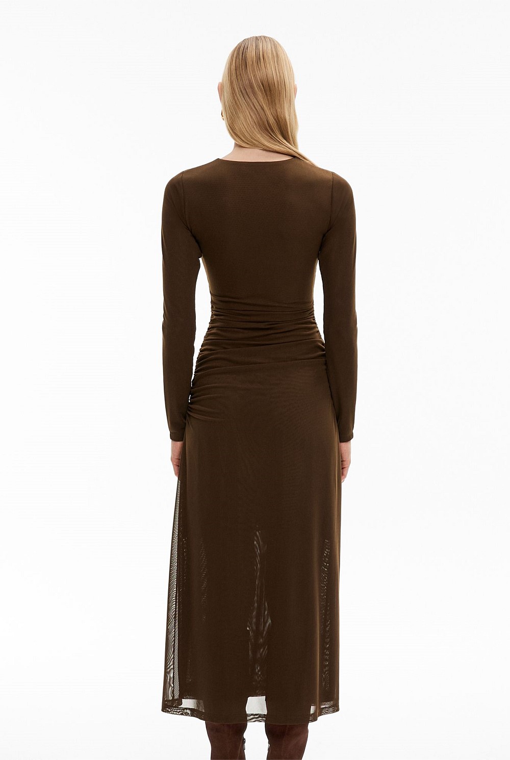 Mesh Twist Front Dress