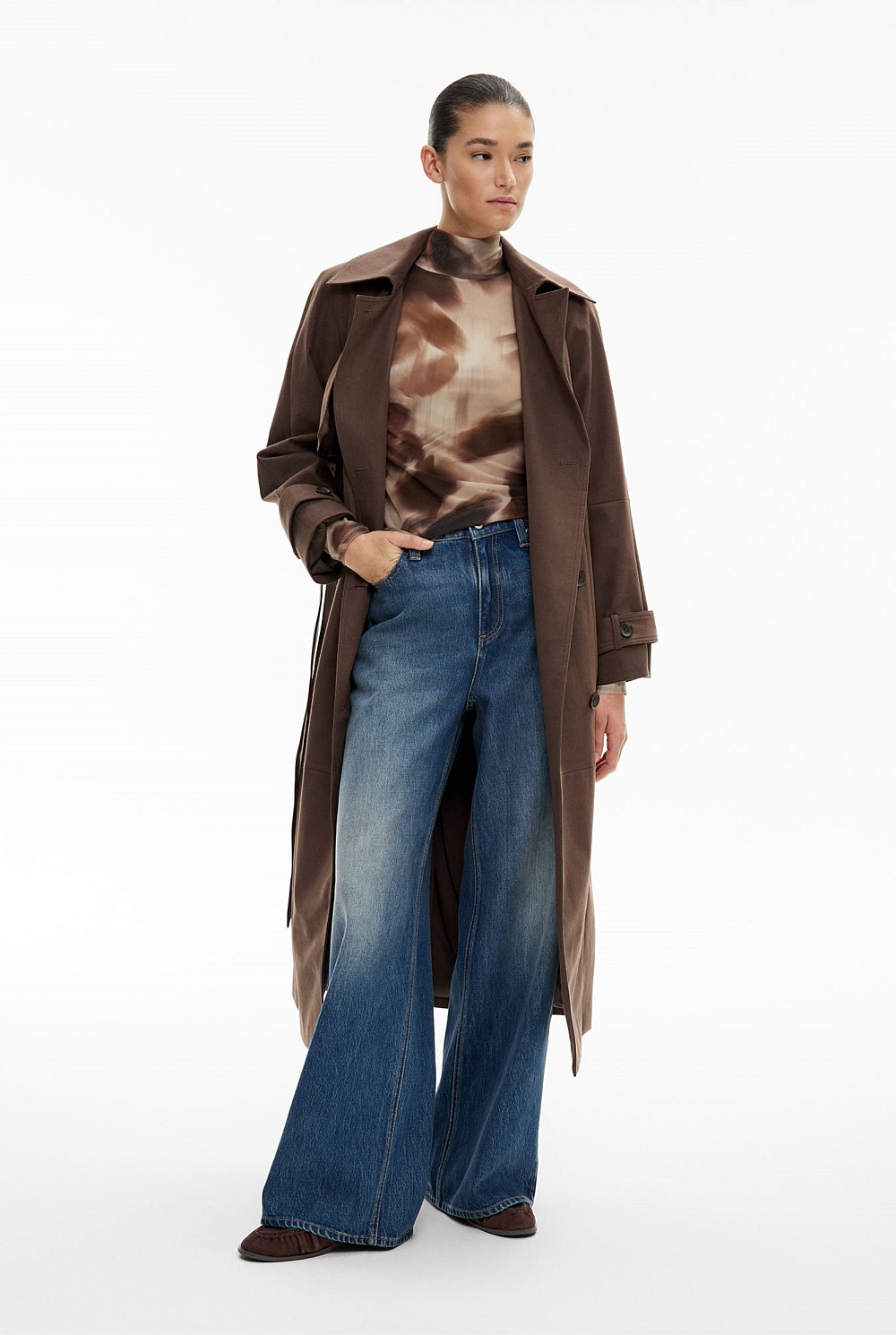 Mesh High Neck Top