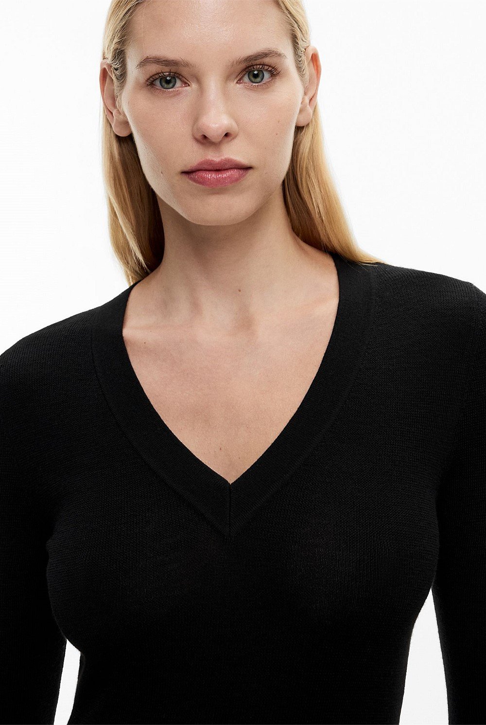 Wool V Neck Knit