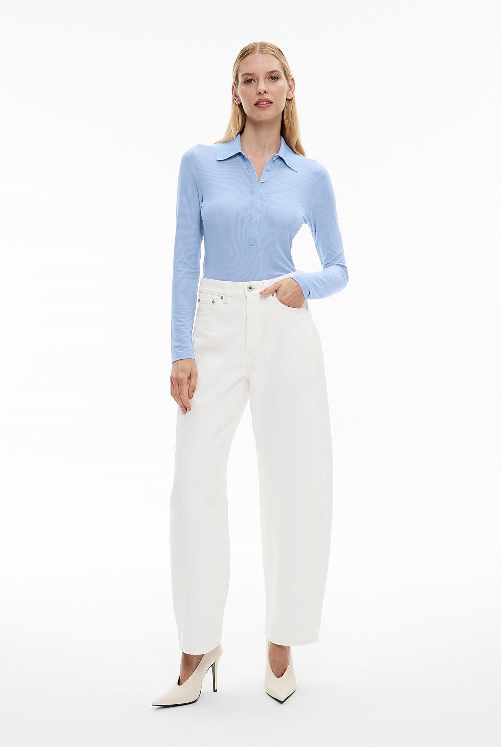 Mesh Polo Top