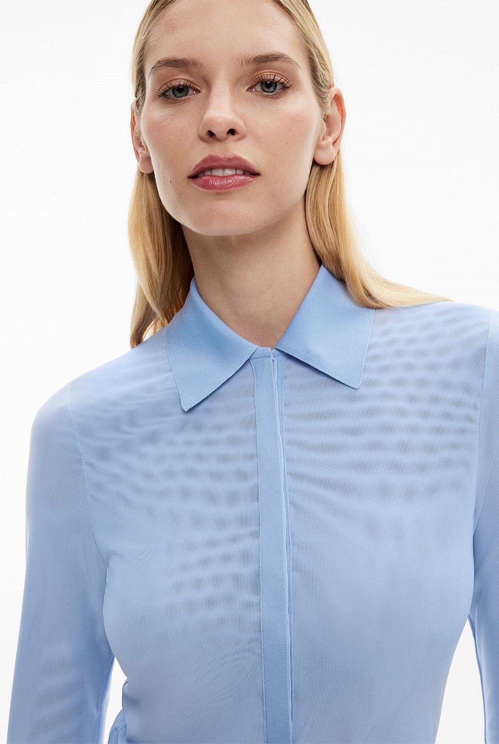 Mesh Polo Top