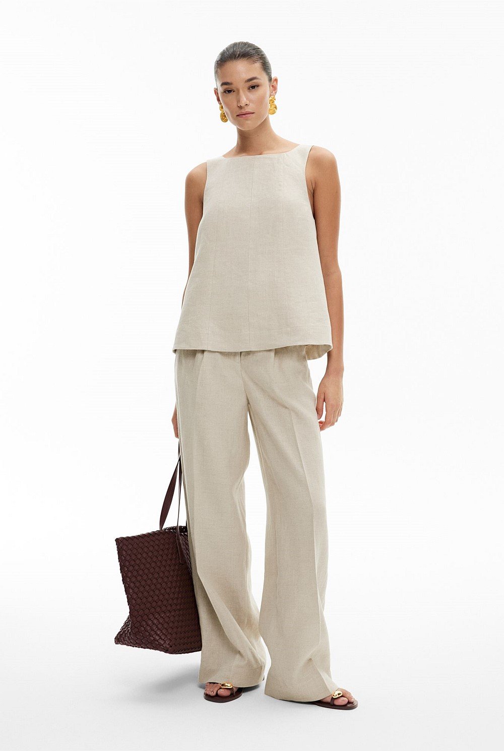 Linen D-Ring Top