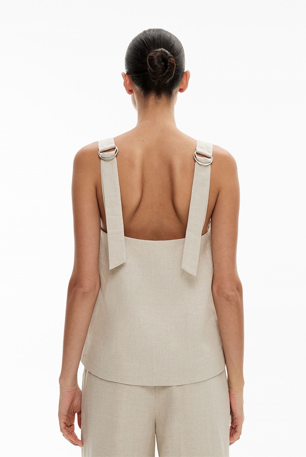 Linen D-Ring Top