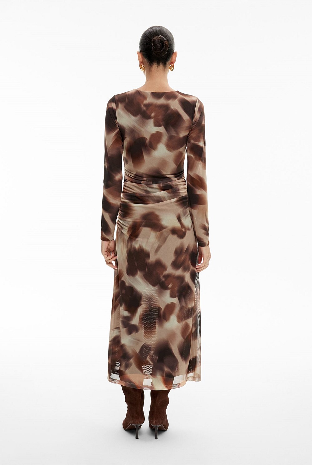 Mesh Twist Front Dress