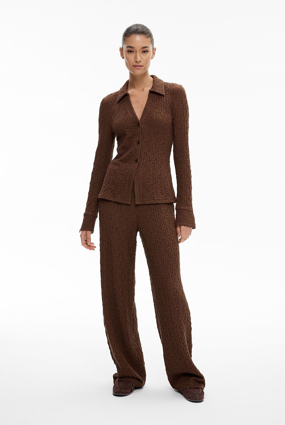 Textured Jersey Pants