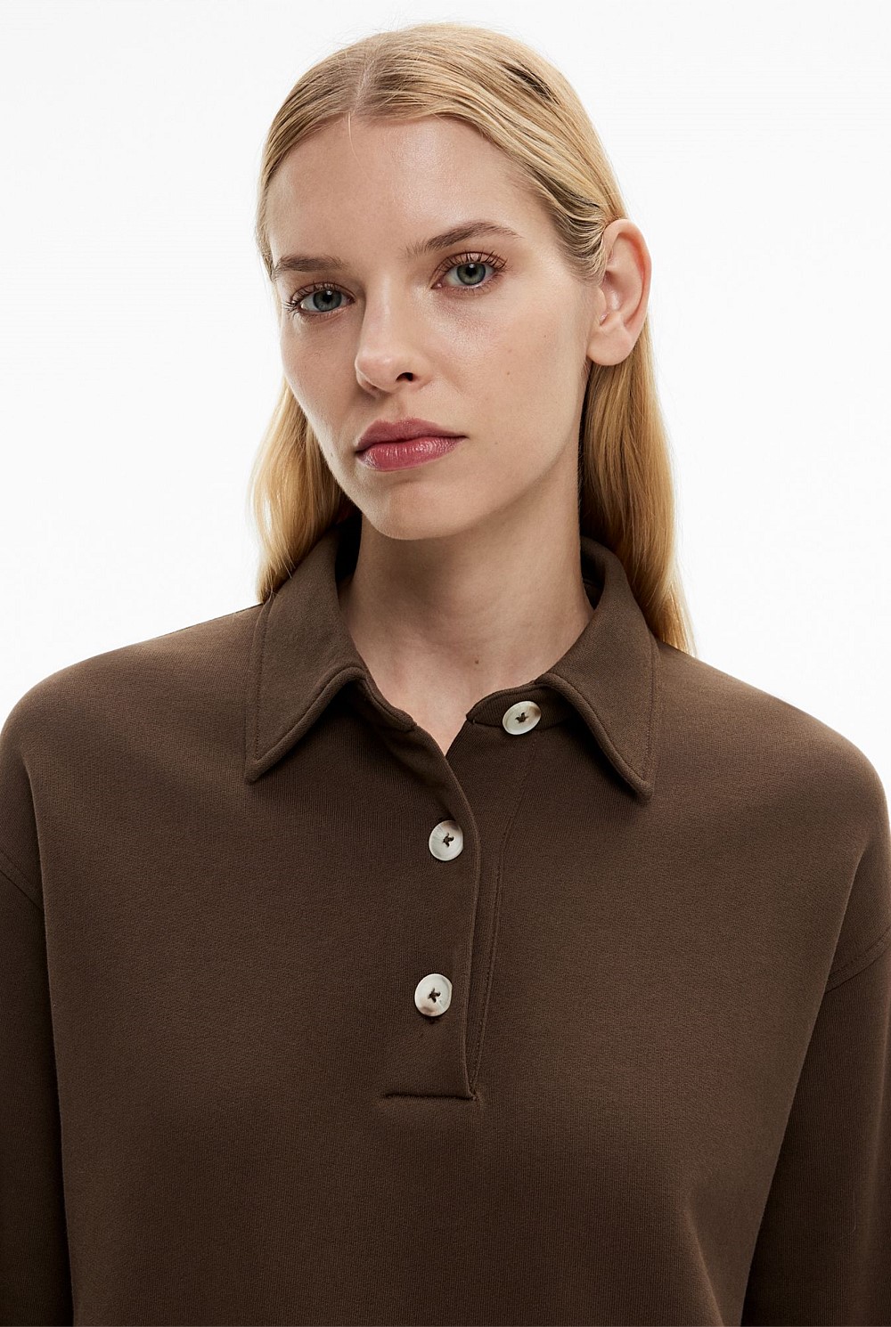 Jersey Longline Polo Top