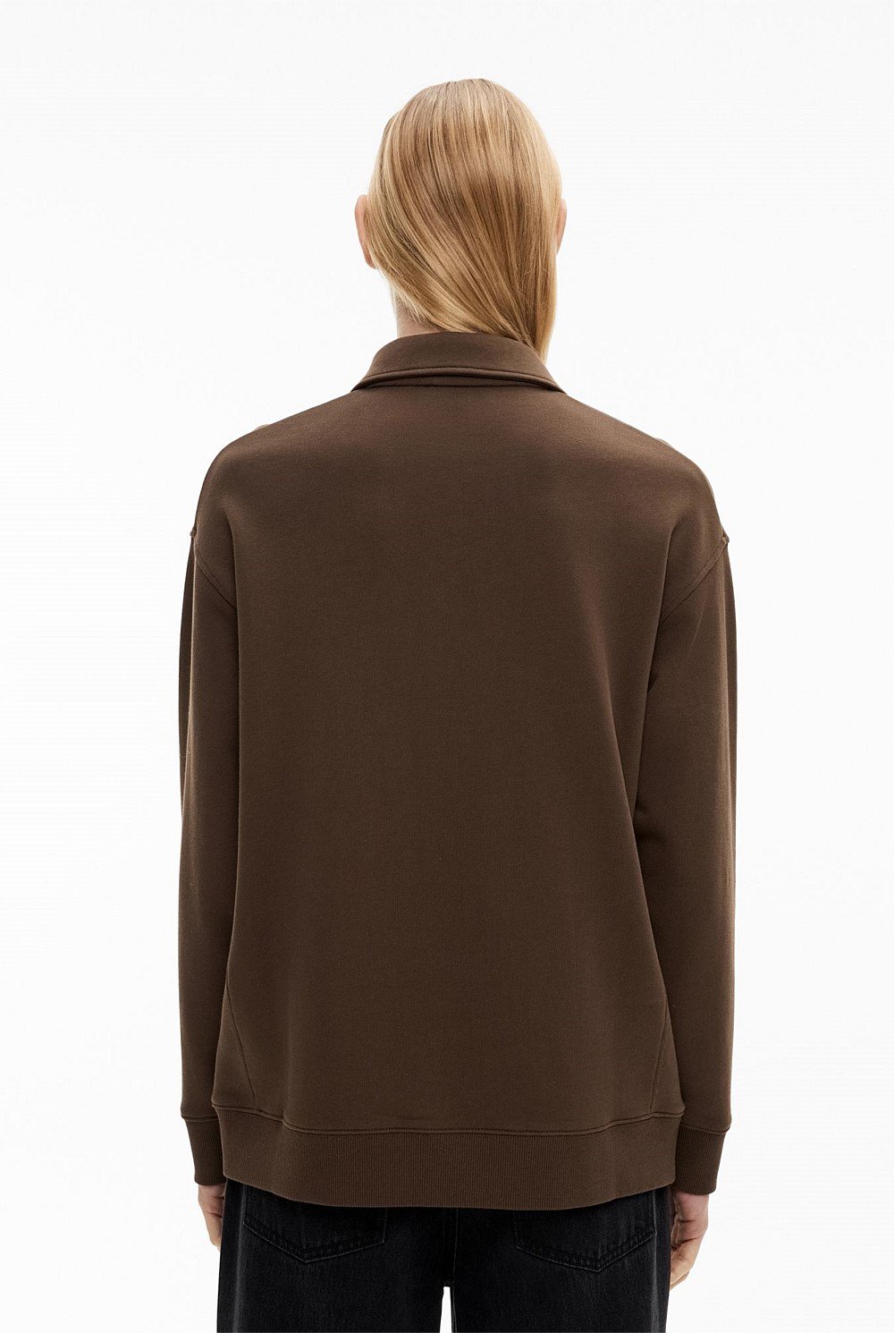 Jersey Longline Polo Top