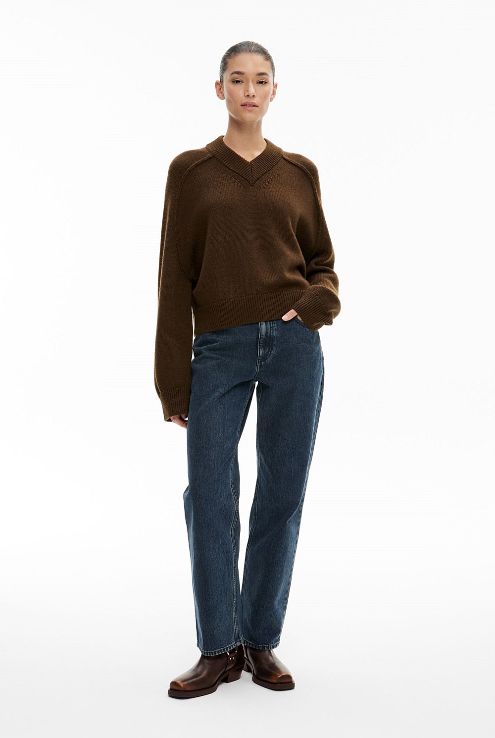 High V Knit Jumper