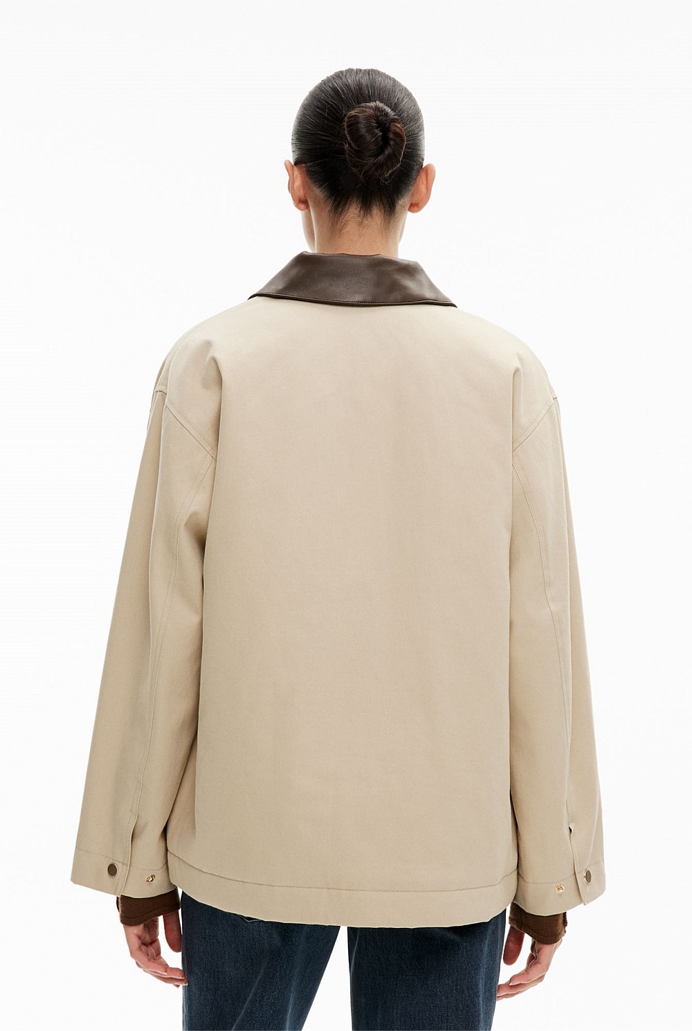 Contrast Collar Jacket