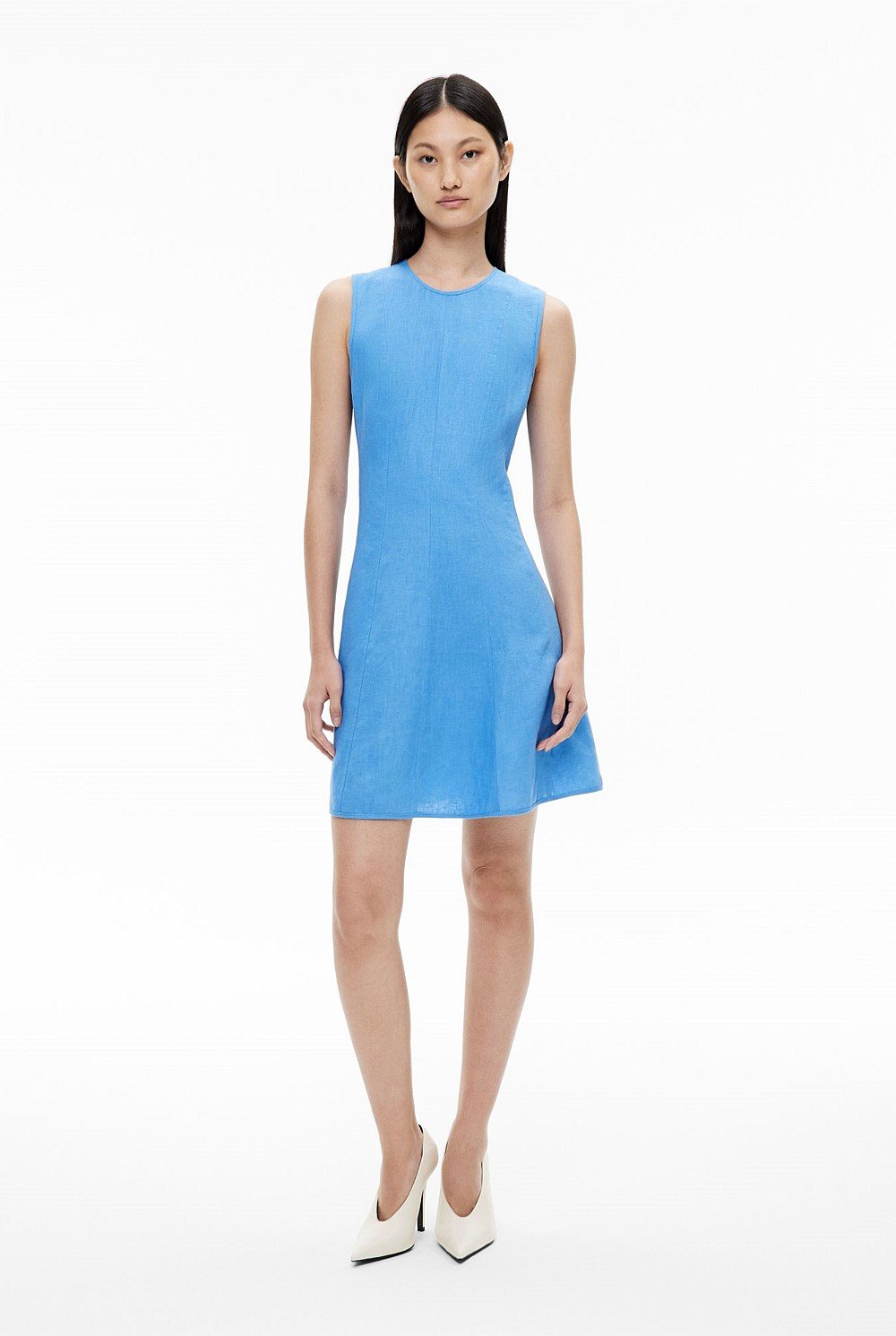 Linen Seam Mini Dress